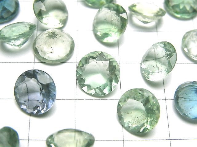 [Video]High Quality Green Fluorite AAA Loose stone Round Faceted 10x10mm 2pcs