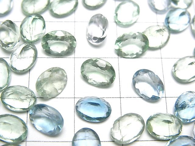 [Video]High Quality Green Fluorite AAA Loose stone Oval Faceted 8x6mm 5pcs