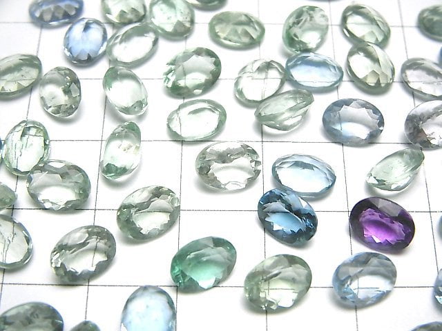 [Video]High Quality Green Fluorite AAA Loose stone Oval Faceted 8x6mm 5pcs