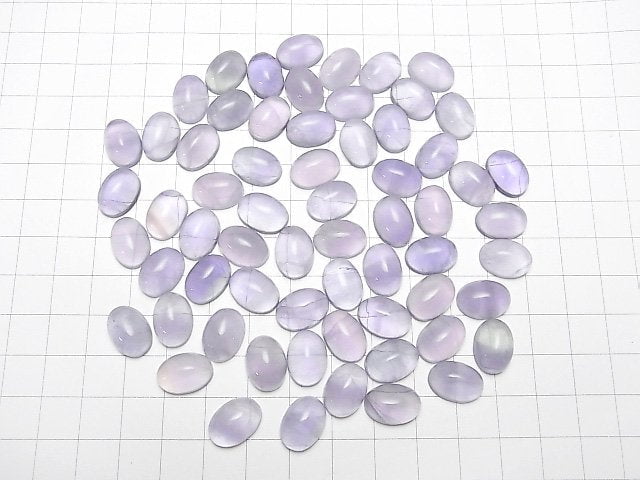 [Video]Purple Fluorite AAA- Oval Cabochon 14x10mm 2pcs