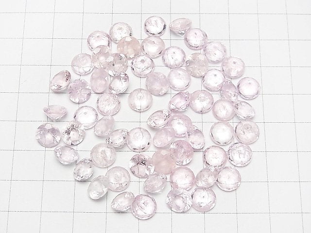 [Video]Morganite AA+ Loose stone Round Faceted 8x8mm 3pcs