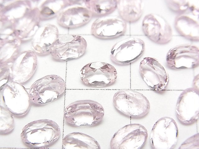 [Video]Morganite AA++ Loose stone Oval Faceted 6x4mm 5pcs