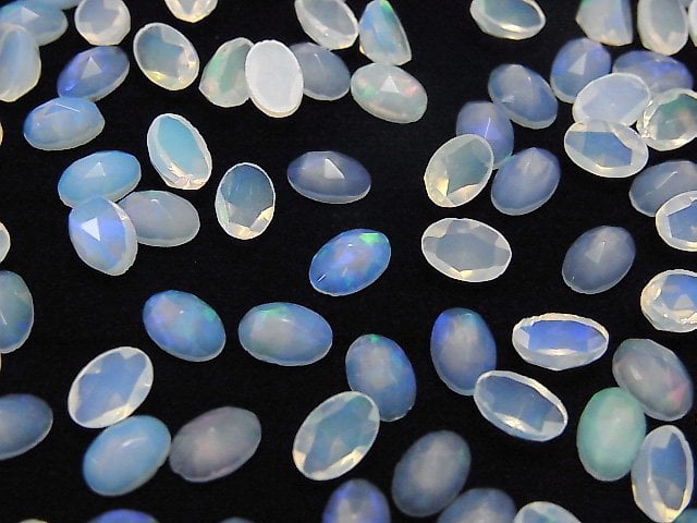 [Video]High Quality Ethiopia Opal AA++ Oval Rose Cut 6x4mm 5pcs