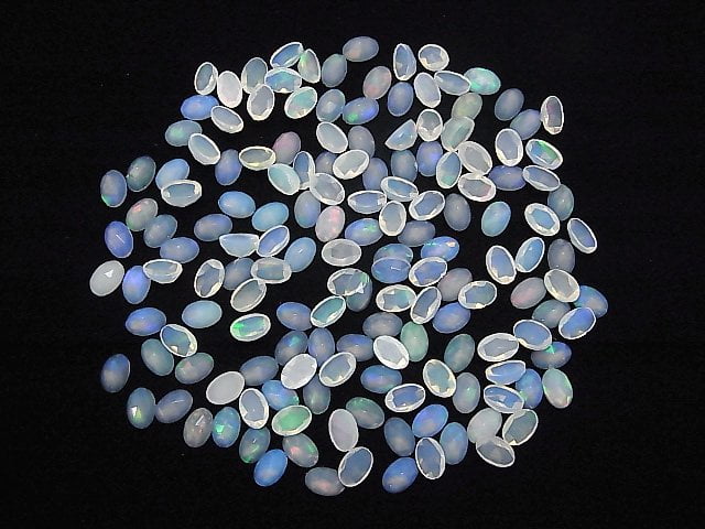 [Video]High Quality Ethiopia Opal AA++ Oval Rose Cut 6x4mm 5pcs