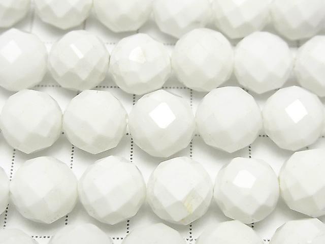 [Video] High Quality! White Onyx AAA - 64 Faceted Round 11-12mm Half or 1-Strand Beads (approx. 15 inch/37 cm)