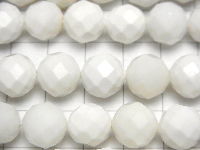 [Video] High Quality! White Onyx AAA- 64Faceted Round 12mm half or 1strand beads (aprx.15inch/36cm)