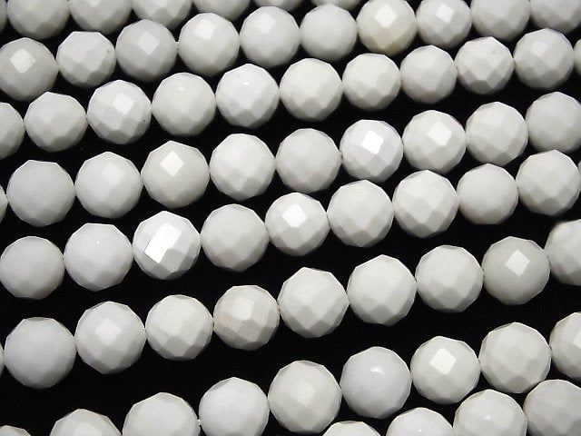 [Video] High Quality! White Onyx AAA- 64Faceted Round 12mm half or 1strand beads (aprx.15inch/36cm)