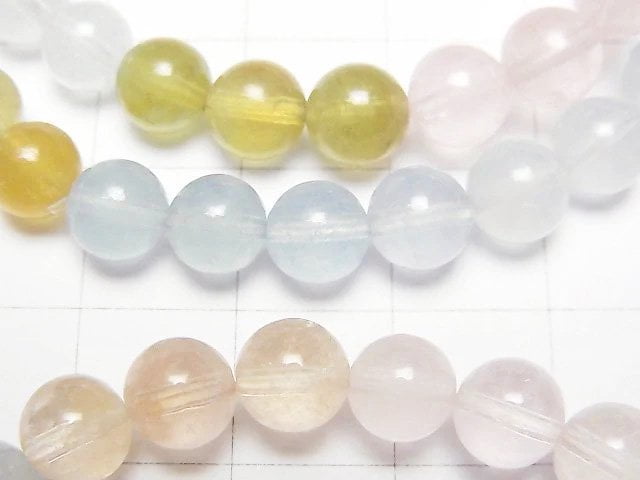 [Video] Beryl Mix (Multicolor Aquamarine) AAA- Round 6.5mm Color Gradation Bracelet