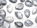 [Video]Dendrite Opal Pear shape Cabochon 12x8mm 5pcs