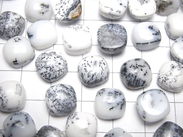 [Video] Dendrite Opal Square Cabochon 10x10mm 5pcs