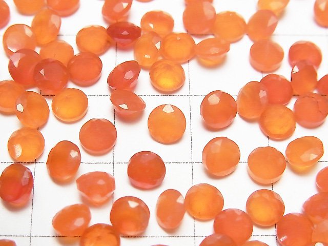 [Video]High Quality Carnelian AAA Loose stone Round Faceted 5x5mm 5pcs