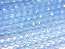 [Video] High Quality! Sky Blue Topaz AAA-Faceted Round 3.5mm Half or 1strand Beads (approx. 12 inches/30 cm)