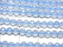 [Video] High Quality! Sky Blue Topaz AAA-Faceted Round 3.5mm Half or 1strand Beads (approx. 12 inches/30 cm)