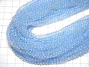 [Video] High Quality! Sky Blue Topaz AAA-Faceted Round 3.5mm Half or 1strand Beads (approx. 12 inches/30 cm)