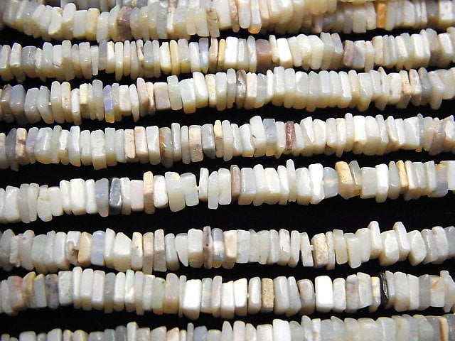 [Video] Australia Precious Opal AA Square Rondelle (Disc) 1strand beads (aprx.16inch/39cm)