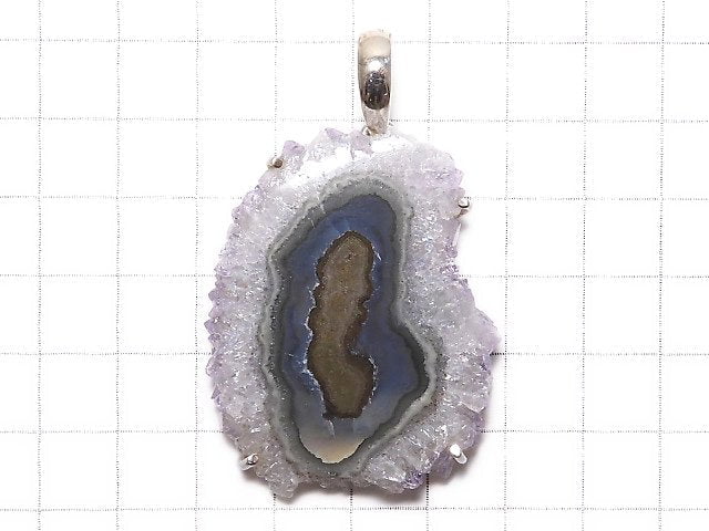 [Video][One of a kind] Flower Amethyst Pendant Silver925 NO.104