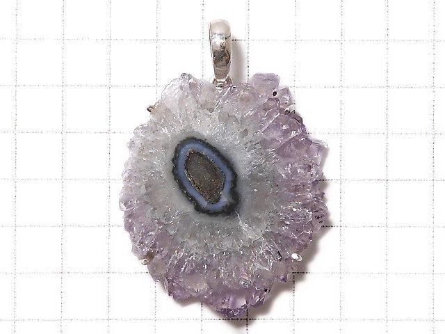 [Video][One of a kind] Flower Amethyst Pendant Silver925 NO.106