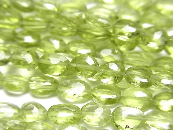 Oval, Peridot Gemstone Beads