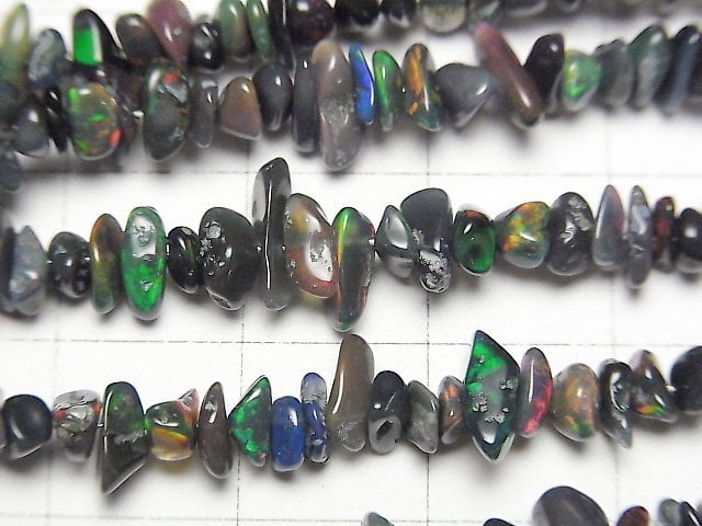 [Video]High Quality Black Opal AA++ Chips (Small Nugget ) 1strand beads (aprx.16inch/39cm)