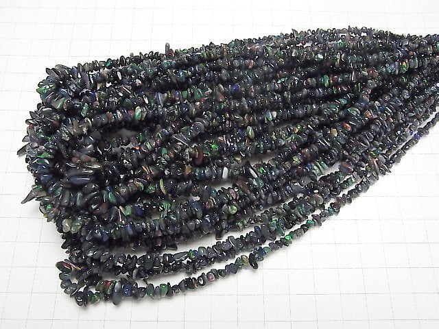[Video]High Quality Black Opal AA++ Chips (Small Nugget ) 1strand beads (aprx.16inch/39cm)