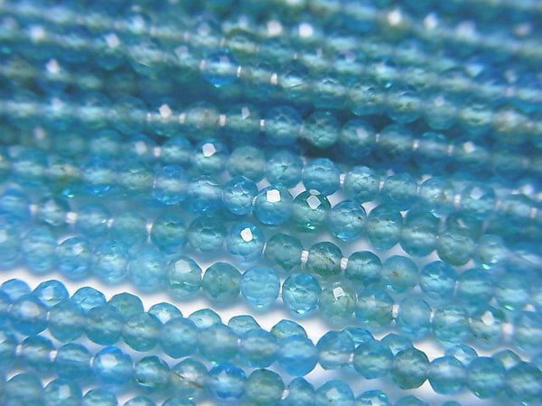 Apatite, Faceted Round Gemstone Beads