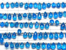 [Video] Neon Blue Apatite AAA- Drop (Smooth) 1strand beads (aprx.7inch/18cm)