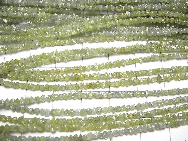 [Video] Green Diamond Chips (Small Nugget ) half or 1strand beads (aprx.17inch/42cm)