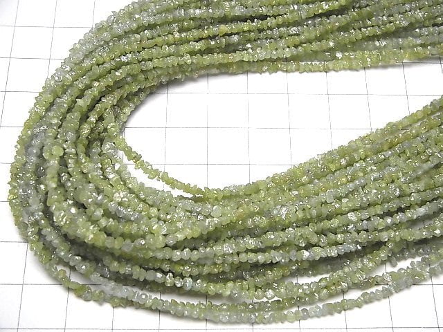 [Video] Green Diamond Chips (Small Nugget ) half or 1strand beads (aprx.17inch/42cm)