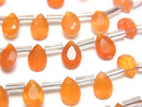 Carnelian, Pear Shape Gemstone Beads