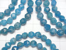 [Video]High Quality! Blue Apatite AA++ Star Faceted Round 8mm Bracelet