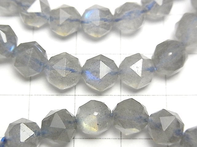 [Video]High Quality! Labradorite AAA Star Faceted Round 8mm Bracelet