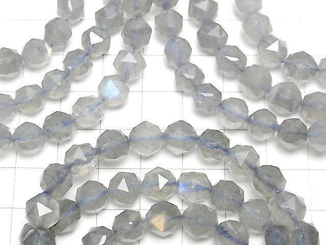 [Video]High Quality! Labradorite AAA Star Faceted Round 8mm Bracelet