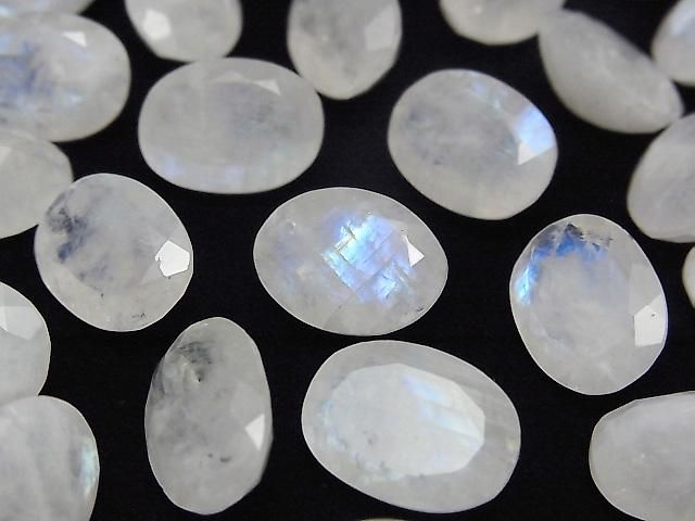 [Video] Rainbow Moonstone AA++ Loose stone Oval Faceted 14x10mm 2pcs