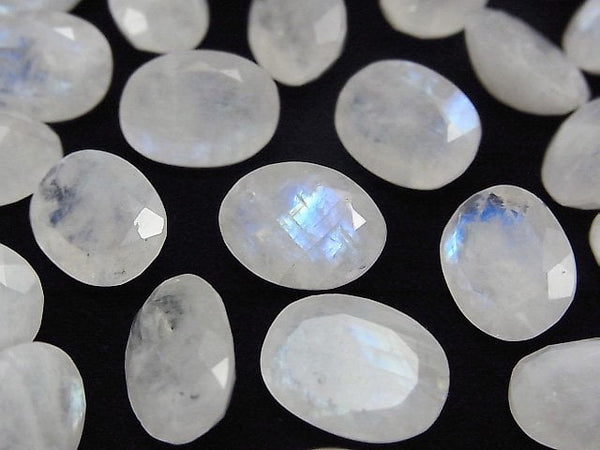 Oval, Rainbow Moonstone Gemstone Beads