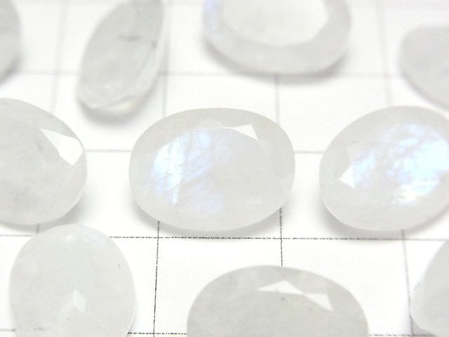 [Video]Rainbow Moonstone AA++ Loose stone Oval Faceted 14x10mm 2pcs