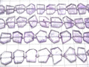 [Video]High Quality Amethyst AA++ Rough Slice Faceted 1strand beads (aprx.6inch/16cm)