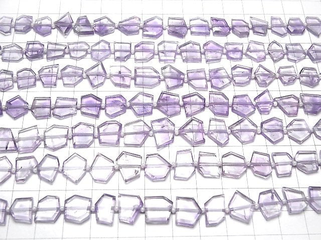 [Video]High Quality Amethyst AA++ Rough Slice Faceted 1strand beads (aprx.6inch/16cm)