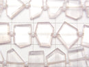 [Video]High Quality Rose Quartz AAA- Rough Slice Faceted 1strand beads (aprx.7inch/18cm)
