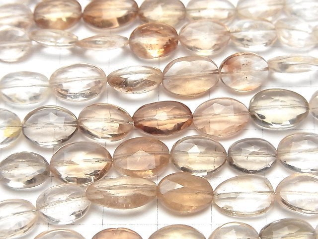 [Video]High Quality Brown Topaz AA++ Faceted Oval 1strand beads (aprx.8inch/20cm)