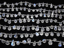 [Video]Rainbow Moonstone AA++ Rough Drop Faceted Briolette half or 1strand beads (aprx.7inch/18cm)