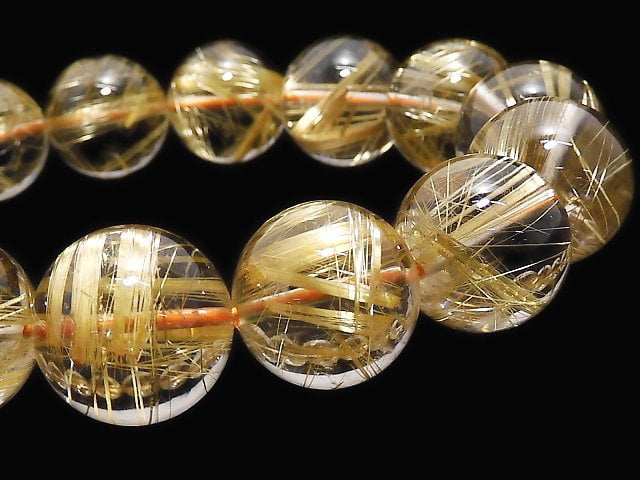 Accessories, Bracelet, One of a kind, Round, Rutilated Quartz One of a kind