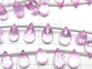 [Video] High Quality Pink Topaz AAA- Drop Faceted Briolette Half or 1 Strand (22pcs)