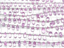 [Video] High Quality Pink Topaz AAA- Drop Faceted Briolette Half or 1 Strand (22pcs)