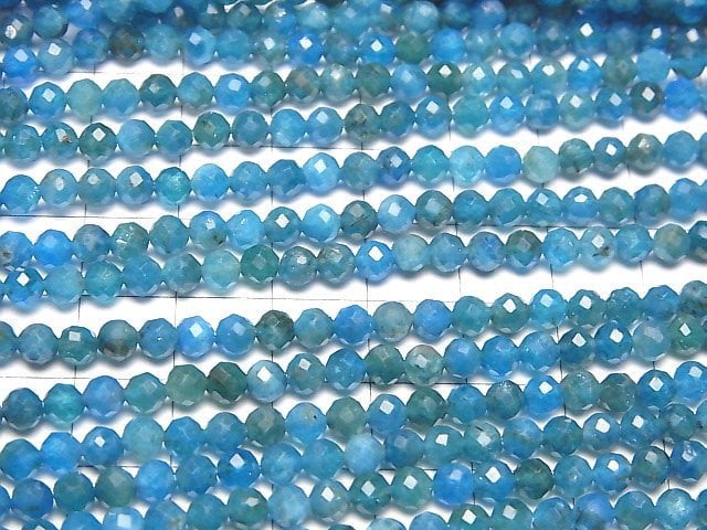 [Video]High Quality! Apatite AA Faceted Round 4mm 1strand beads (aprx.15inch/37cm)