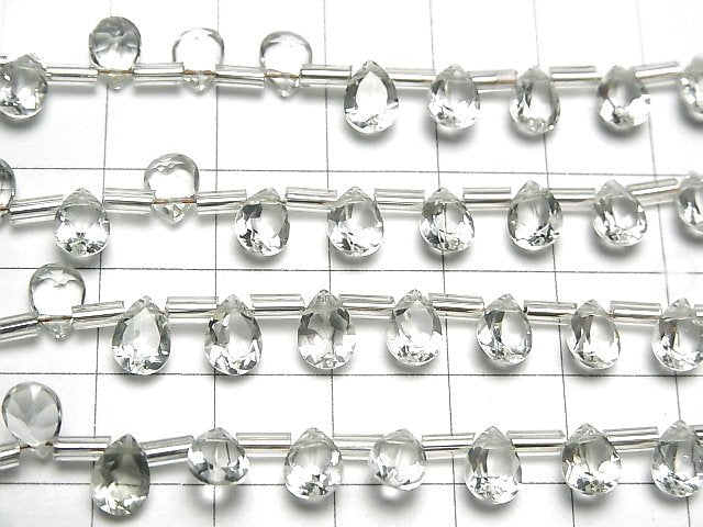 [Video]High Quality Green Amethyst AAA Pear shape Faceted 7x5mm 1strand (18pcs )