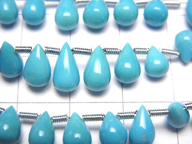 [Video] Arizona Kingman Turquoise AAA- Drop (Smooth) half or 1strand beads (aprx.7inch/18cm)