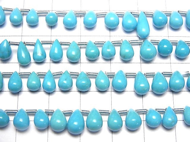 [Video] Arizona Kingman Turquoise AAA- Drop (Smooth) half or 1strand beads (aprx.7inch/18cm)