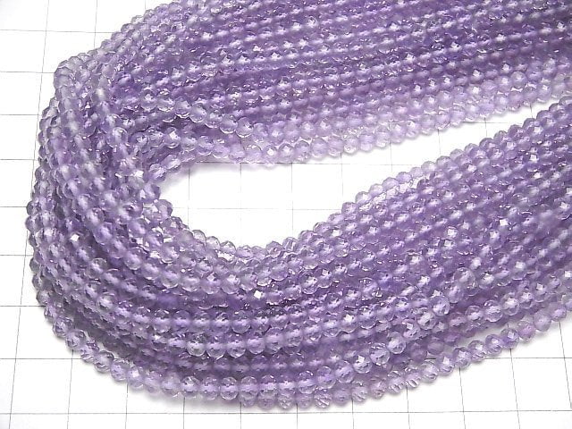 [Video] High Quality! Pink Amethyst AAA- Semi Round cut 1strand beads (aprx.13inch/31cm)