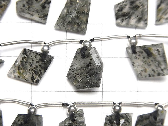 [Video]Black Mosque Quartz AA++ Fancy Shape Cut 1strand (17pcs )