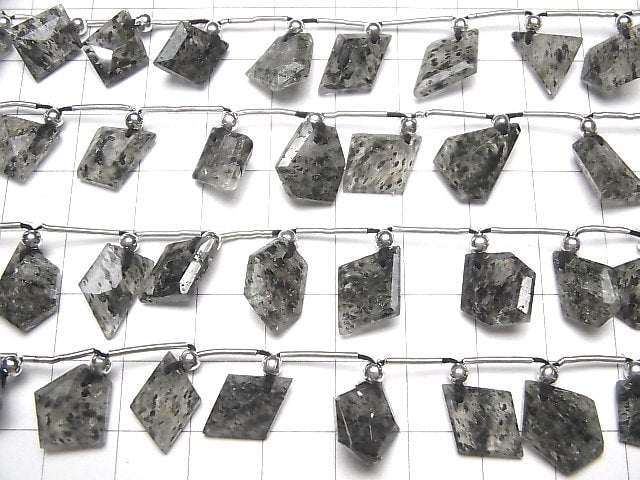 [Video]Black Mosque Quartz AA++ Fancy Shape Cut 1strand (17pcs )